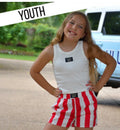 LuLu Youth Red Darby Shorts