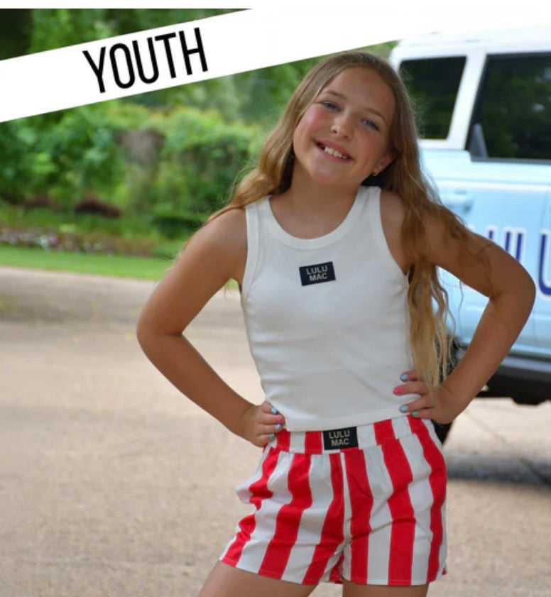 LuLu Youth Red Darby Shorts