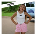 LuLu Youth Light Pink  Mini Dot Shorts
