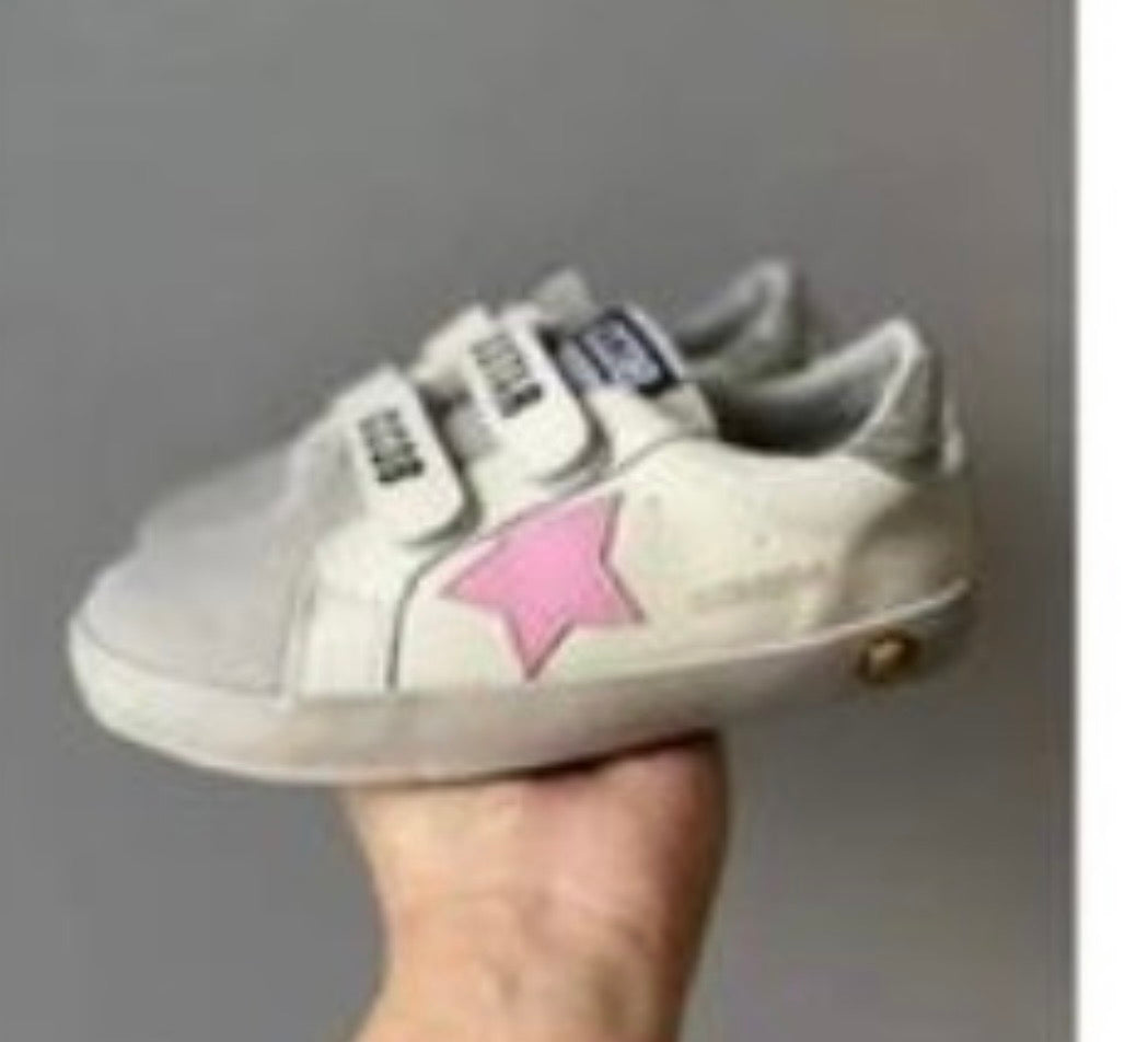 Pink Heart Velcro Shoes