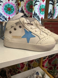 White w/ Blue star Hi-top