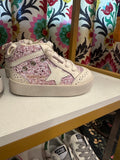 Lavender Glitter White star Hi-top