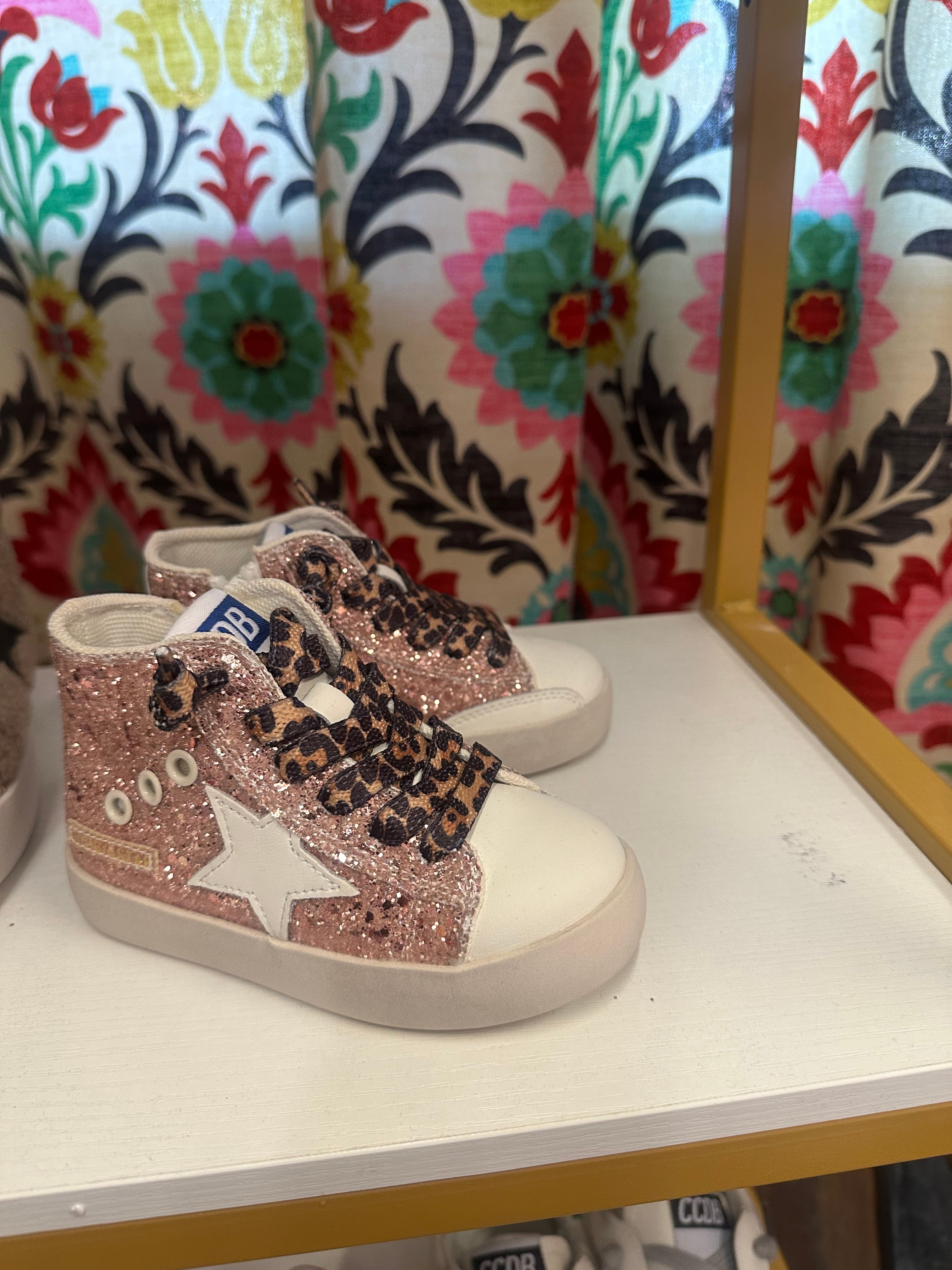 Rose Gold White Star Hi-Top