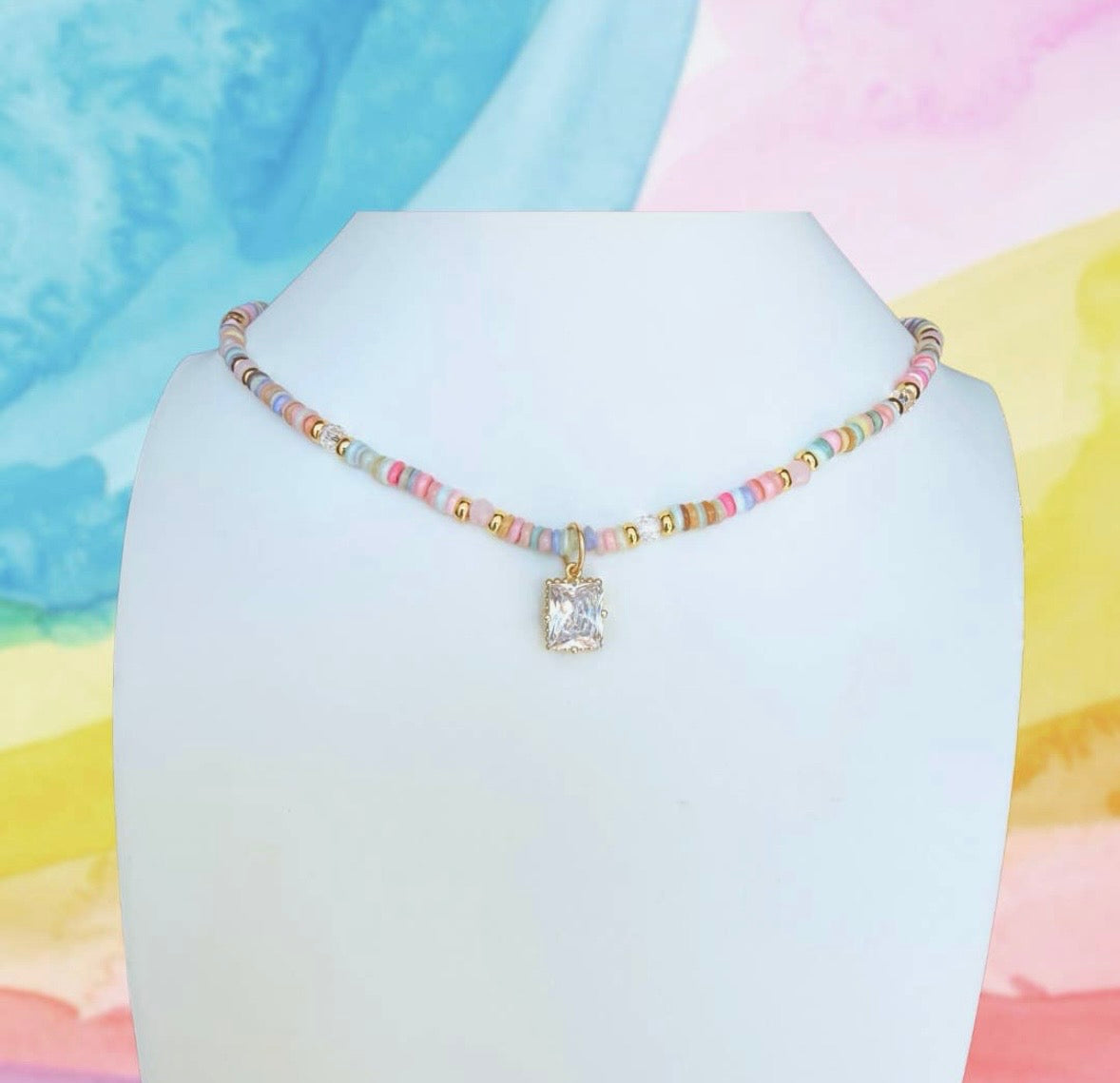 Violet Beaded Necklace