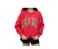 LuLu Red Sweatshirt W/Leopard