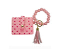 LuLu Hot Pink/Pink dot Wristlet