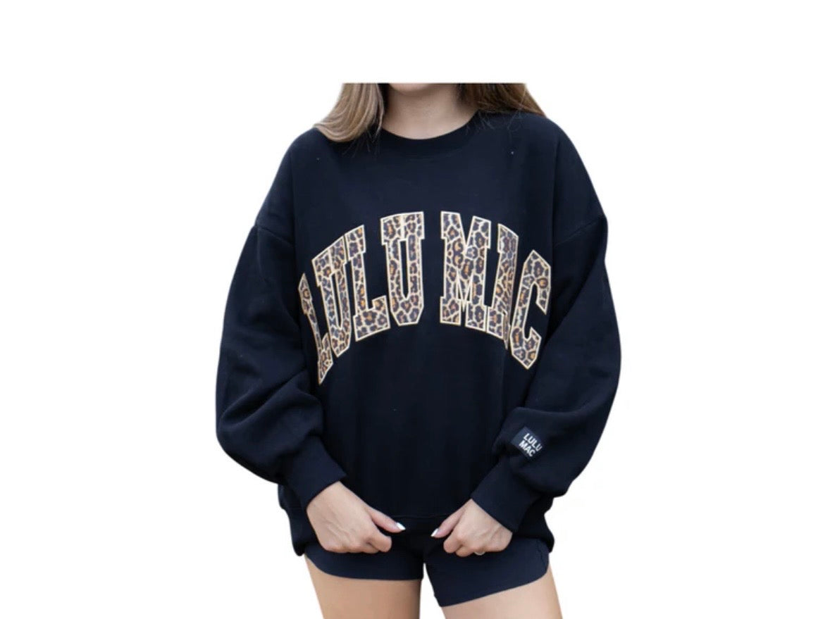 LuLu Black/Leopard Sweatshirt
