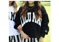 LuLu Mac Black/White Puff Sweatshirt