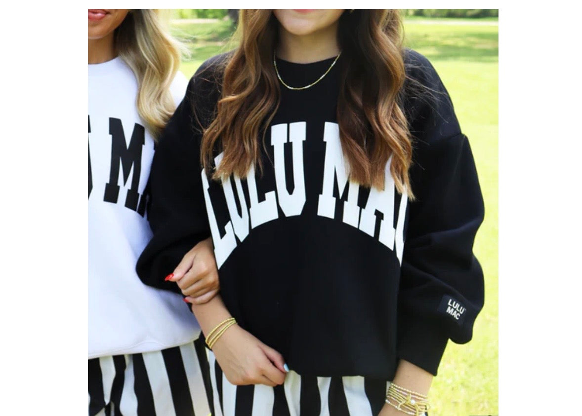 LuLu Mac Black/White Puff Sweatshirt