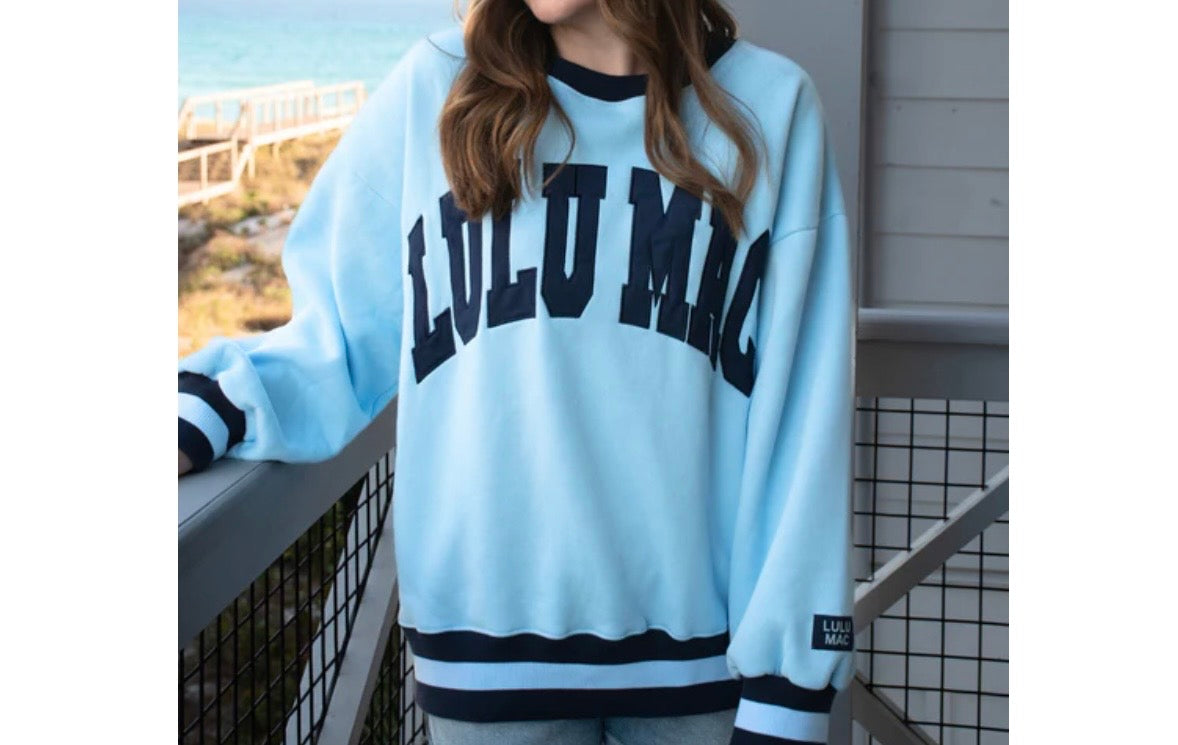 LuLu Social Society Light Blue/Navy Sweatshirt