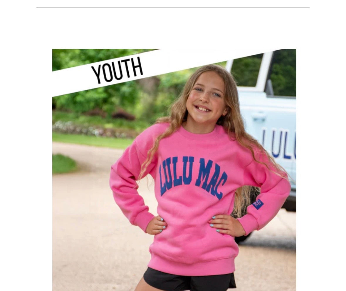 Youth Pink/Roya Puff Sweatshirt