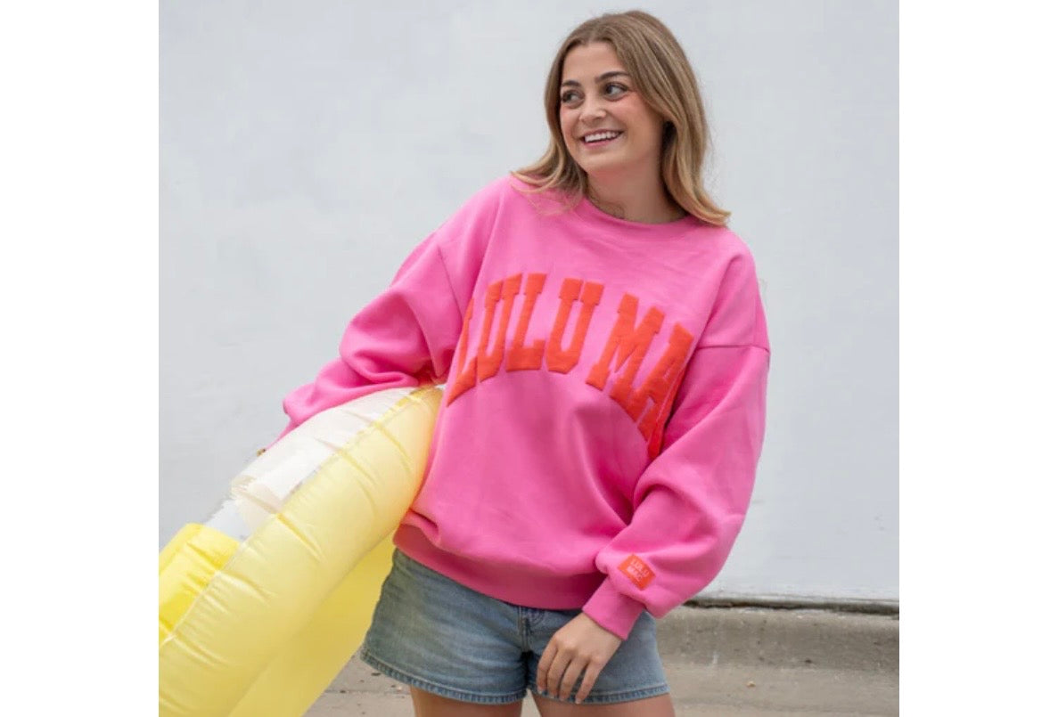 LuLu Pink/Orange Puff Sweatshirt
