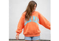 LuLu Orange w/ Blue Puff Sweatshirt