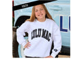Youth White/Black Polka Dot Stitch Sweatshirt