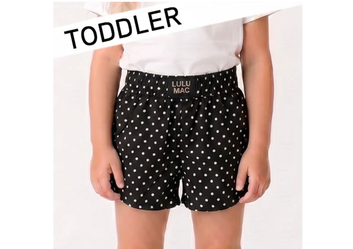 Toddler Black Mini Dot Short