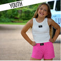 Youth Bubblegum Mini Dot Shorts