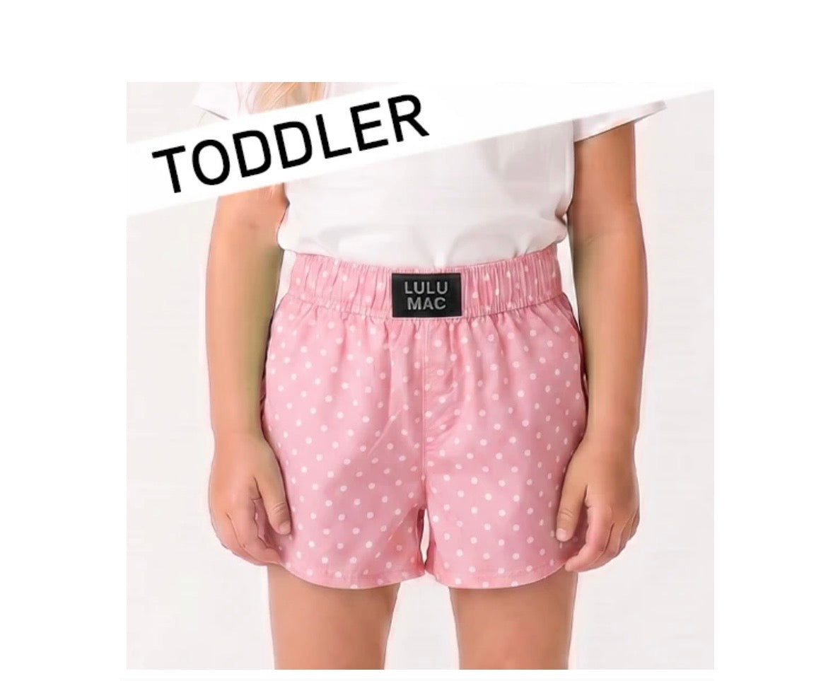 Toddler Light Pink Mini dot Shorts