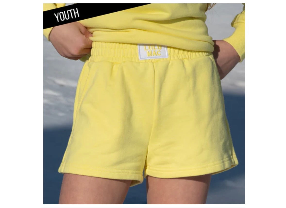 Youth Terry cloth Shorts-Yellow