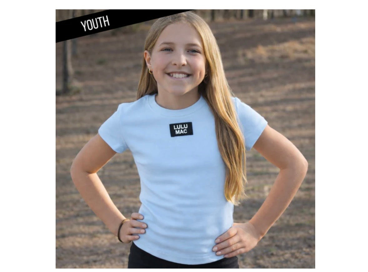 Youth BabyDoll tee-Liht blue