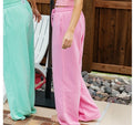 Terry Cloth Pants-Bubblegum