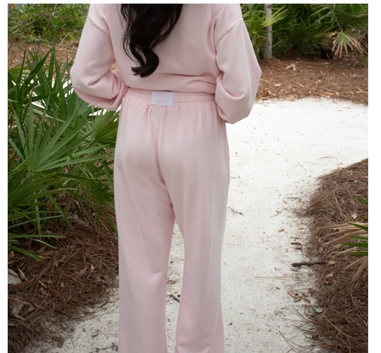 Terry Cloth Pants-Pink