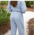 Terry Cloth Pants-Light Blue
