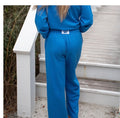 Terry Cloth Pant-Bright Blue