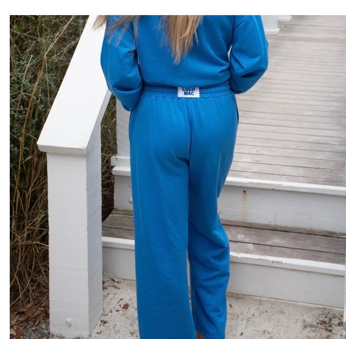 Terry Cloth Pant-Bright Blue
