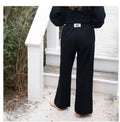 Tery Cloth Pants-Black